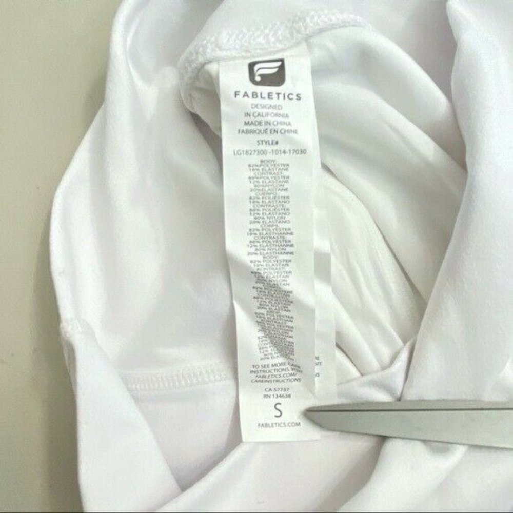 FABLETICS Cashel Foldover PureLuxe Legging Small White Sheer Legs - Picture 5 of 12